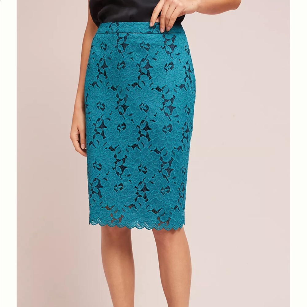 NWT Anthropologie Anisa Lace Pencil Skirt - Picture 2 of 12